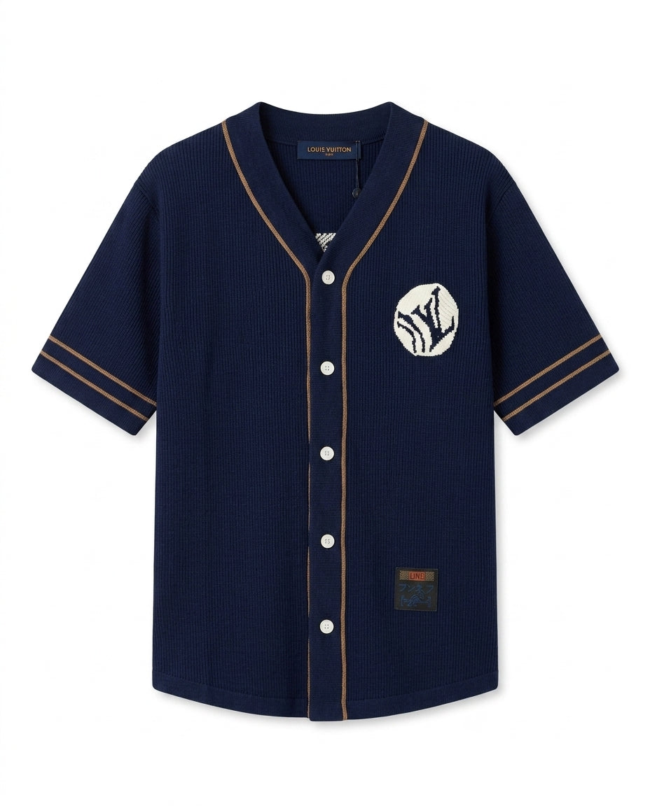 Louis Vuitton ネイビー カーディガン Louis Vuitton - Baseball Cardigan in Navy – Lebsak