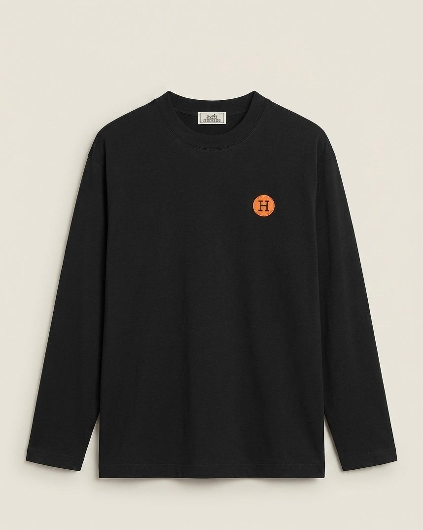Hermes Long Sleeve T-Shirt - Black