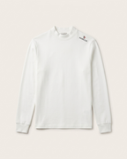 Moncler - Embroidered Logo Mock-Neck Long Sleeve Tee