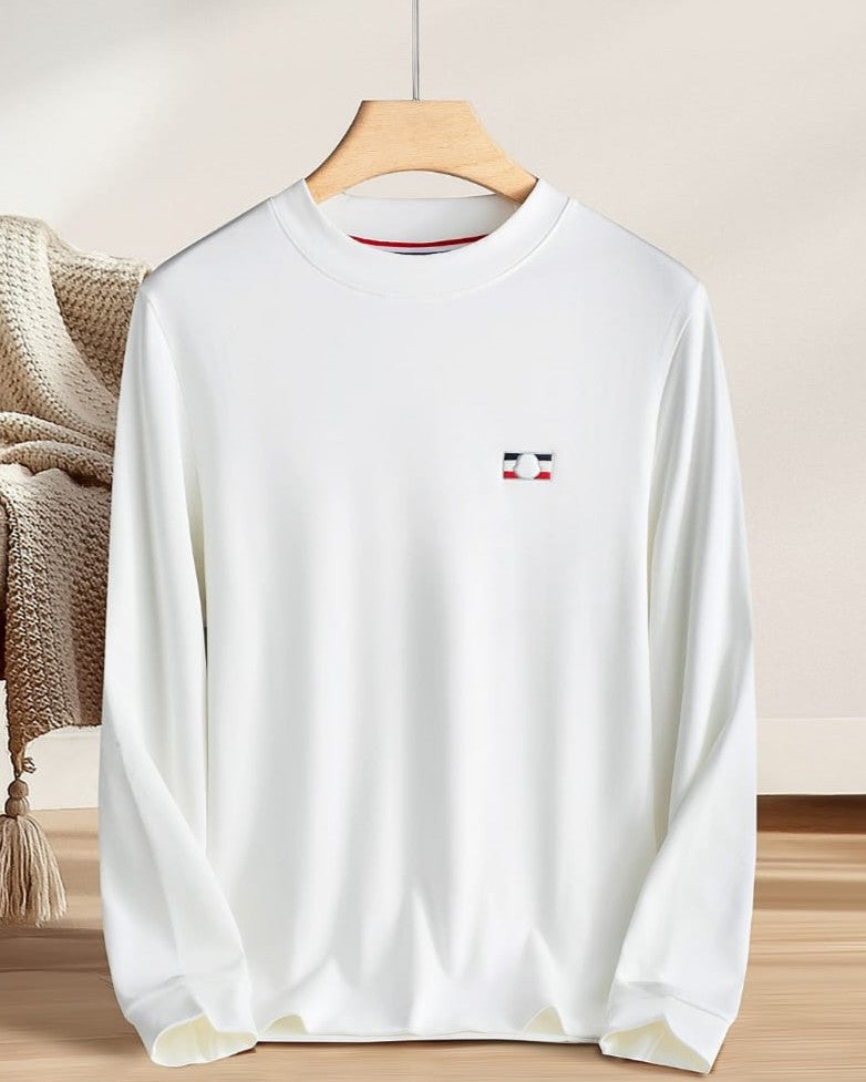Moncler - Tricolour Patch Long Sleeve Crew Neck