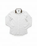 Fendi - Monogram Collar Trim Cotton Dress Shirt