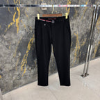 Moncler - Tricolour-Detail Technical Chino Trousers – Available in Black & Navy