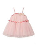 Miu Miu Kids - Pink Tulle Ruffled Dress