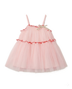 Miu Miu Kids - Pink Tulle Ruffled Dress