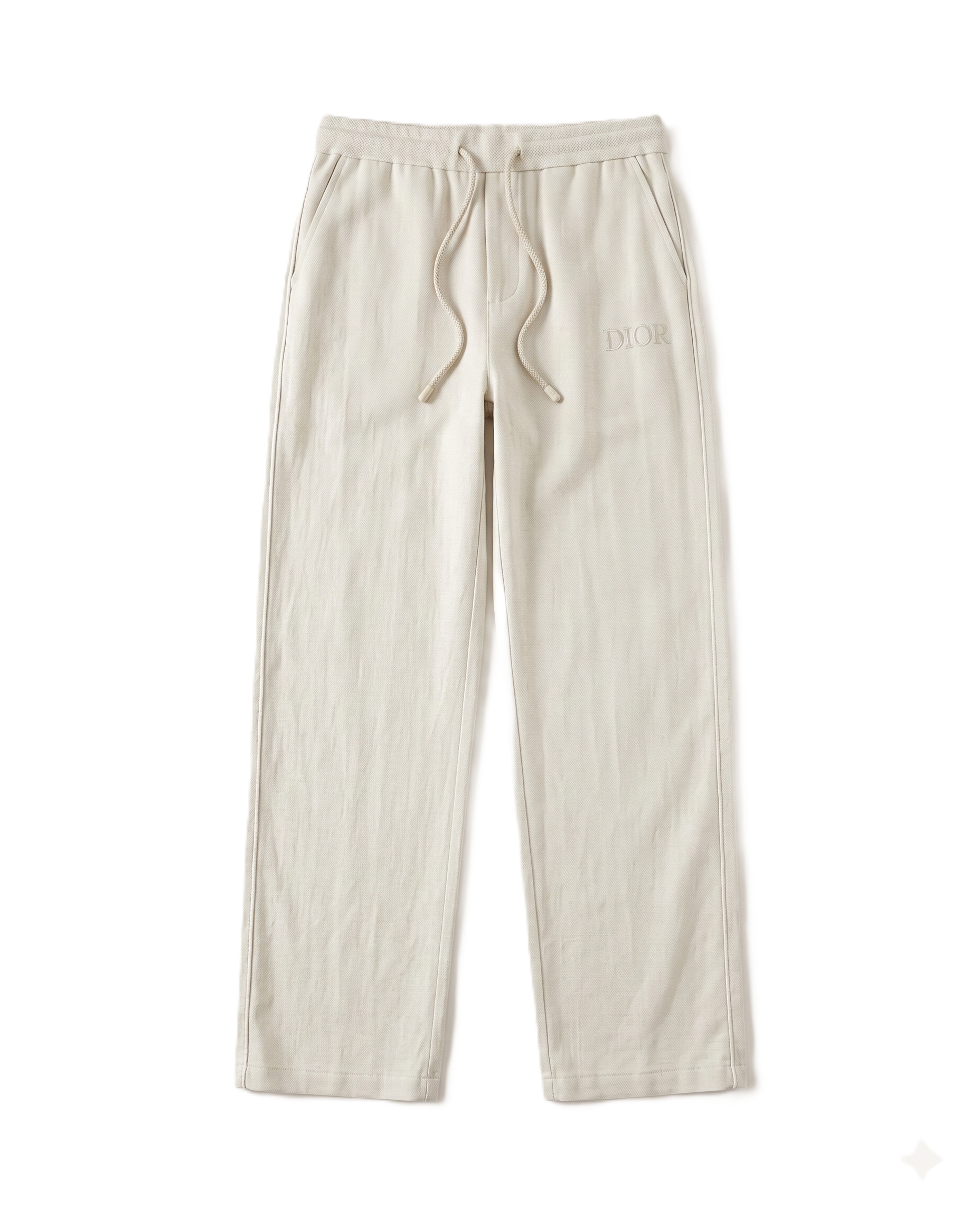 Dior - Embroidery Drawstring Trousers - Off-White