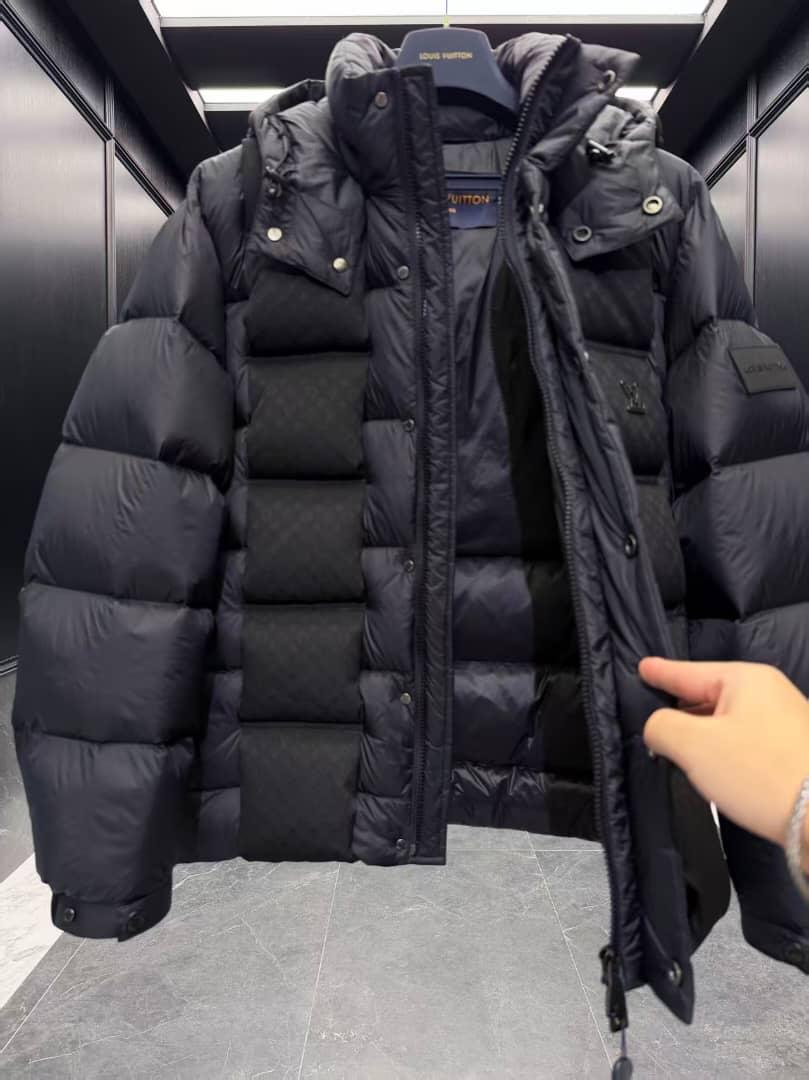 Louis Vuitton Monogram Quilted Down Puffer Jacket - Black