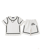Louis Vuitton - Black & White Tee and Shorts Set