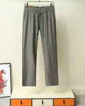 Loro Piana - Men's Linen and Cotton Blend Drawstring Trousers in Slate Grey