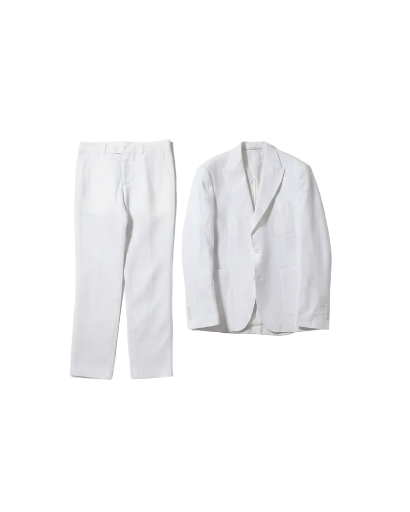 Louis Vuitton - Monogram Embossed Linen Tailored Suit Set (Optic White)