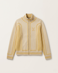 Louis Vuitton Geometric Panel Zip-Up Knit Cardigan