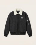 Loewe Shearling-Collar Anagram Bomber Jacket