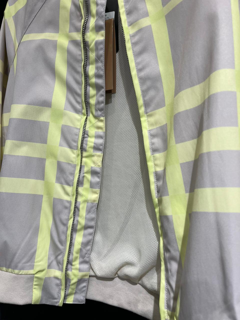 Burberry - Kids Neon Grid Check Bomber Jacket - Archive Beige