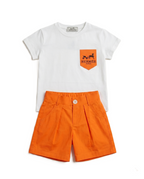 Hermès Kids - Two-Piece T-Shirt and Pleated Shorts Set