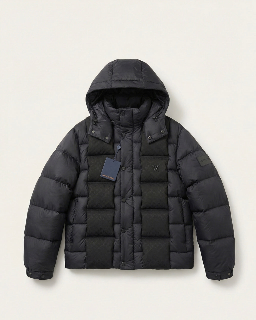 Louis Vuitton Monogram Quilted Down Puffer Jacket - Black