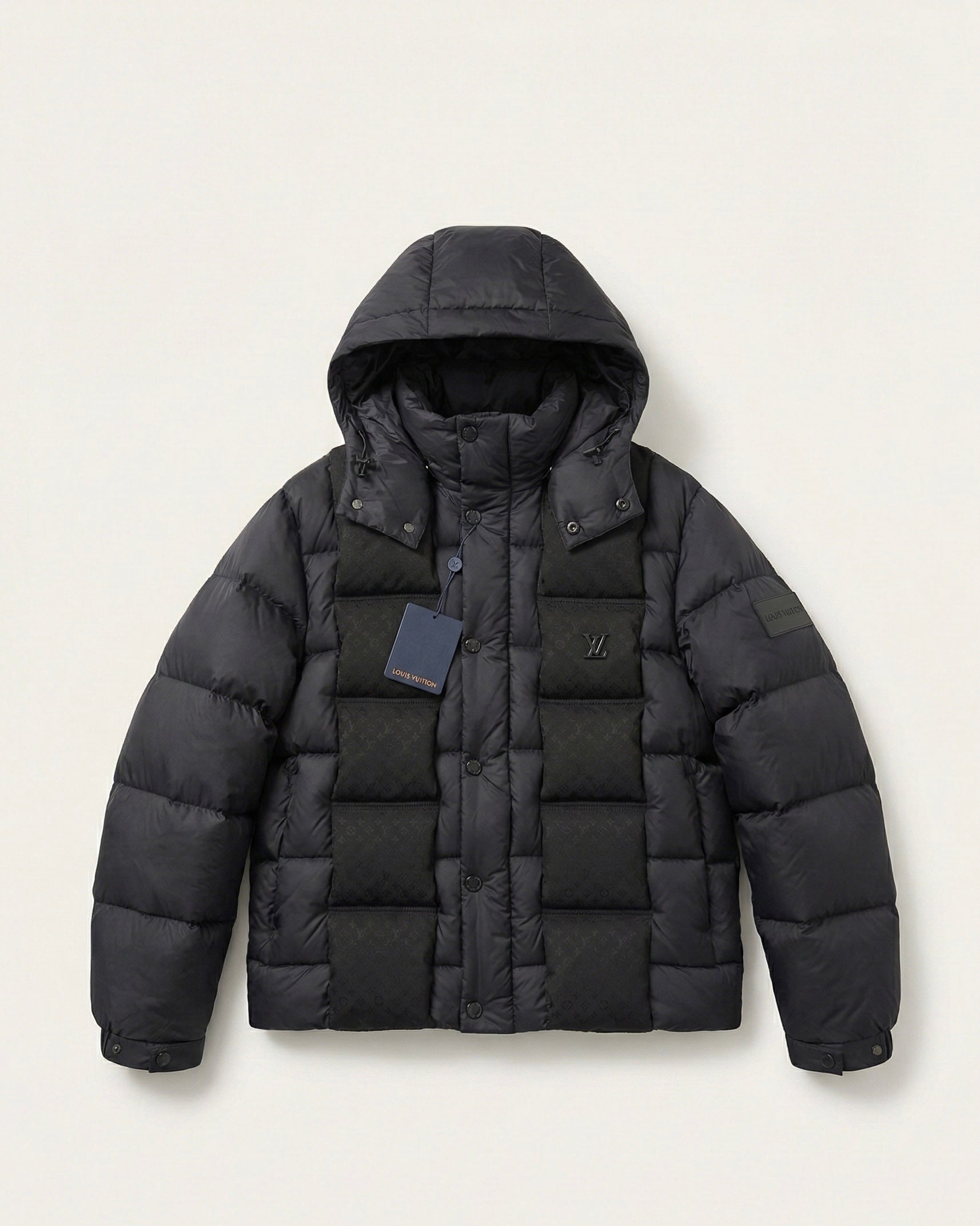 Louis Vuitton Monogram Quilted Down Puffer Jacket - Black