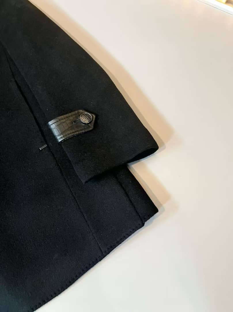 Louis Vuitton Men's Wool Black Overcoat