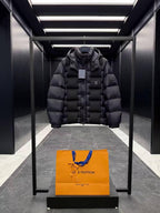 Louis Vuitton Monogram Quilted Down Puffer Jacket - Black