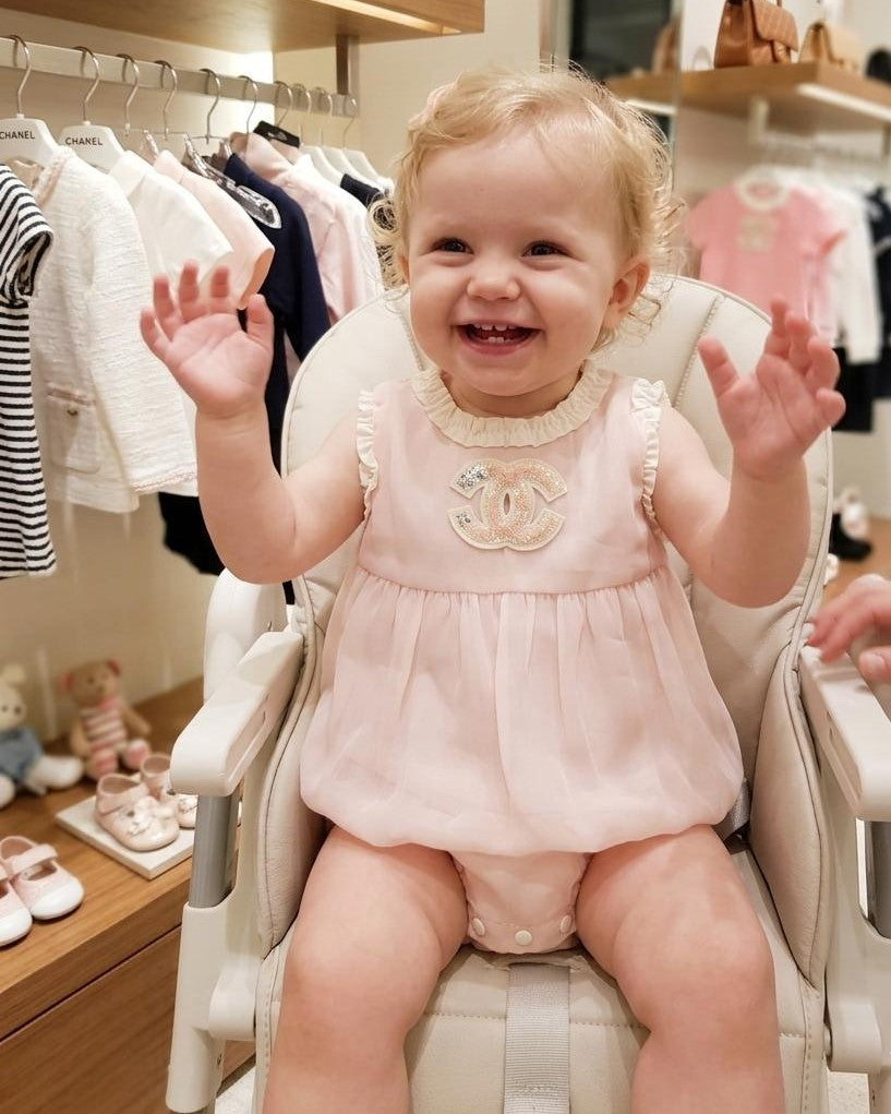 Chanel Babies - Pink Bubble Romper