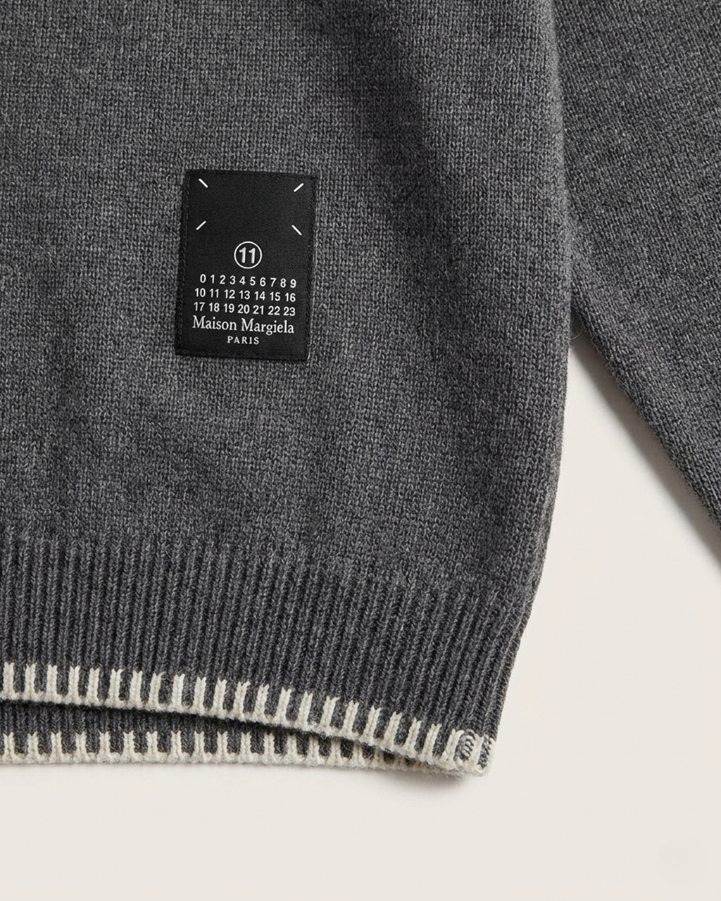 Maison Margiela Contrast Stitch Crewneck Sweater