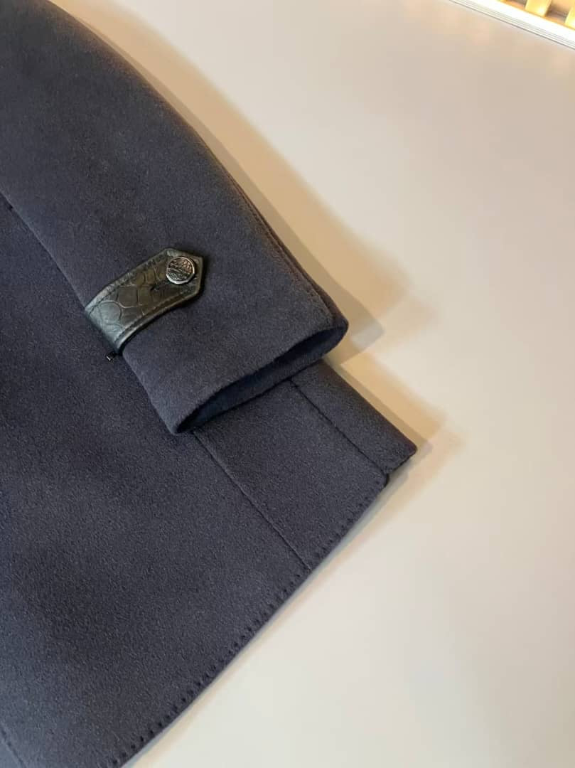 Louis Vuitton Men's Wool Navy Overcoat