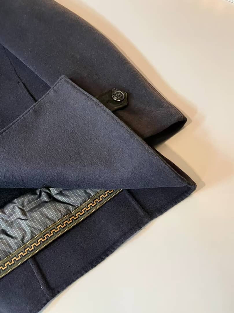 Louis Vuitton Men's Wool Navy Overcoat