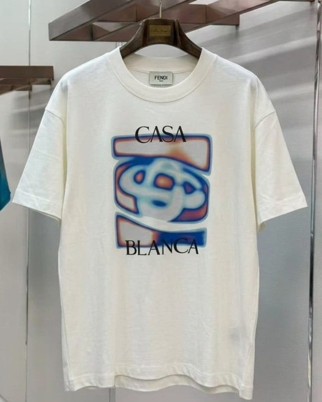 Casablanca - "Aura Logo" Graphic T-Shirt – Off-White