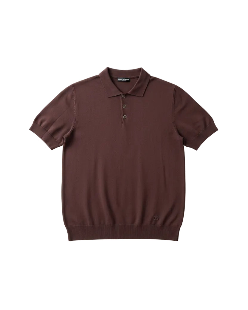 Dolce & Gabbana - Fine-Knit Silk & Cotton Polo (Burgundy)