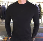 Dior - Bee Embroidery Mock-Neck Long Sleeve Tee