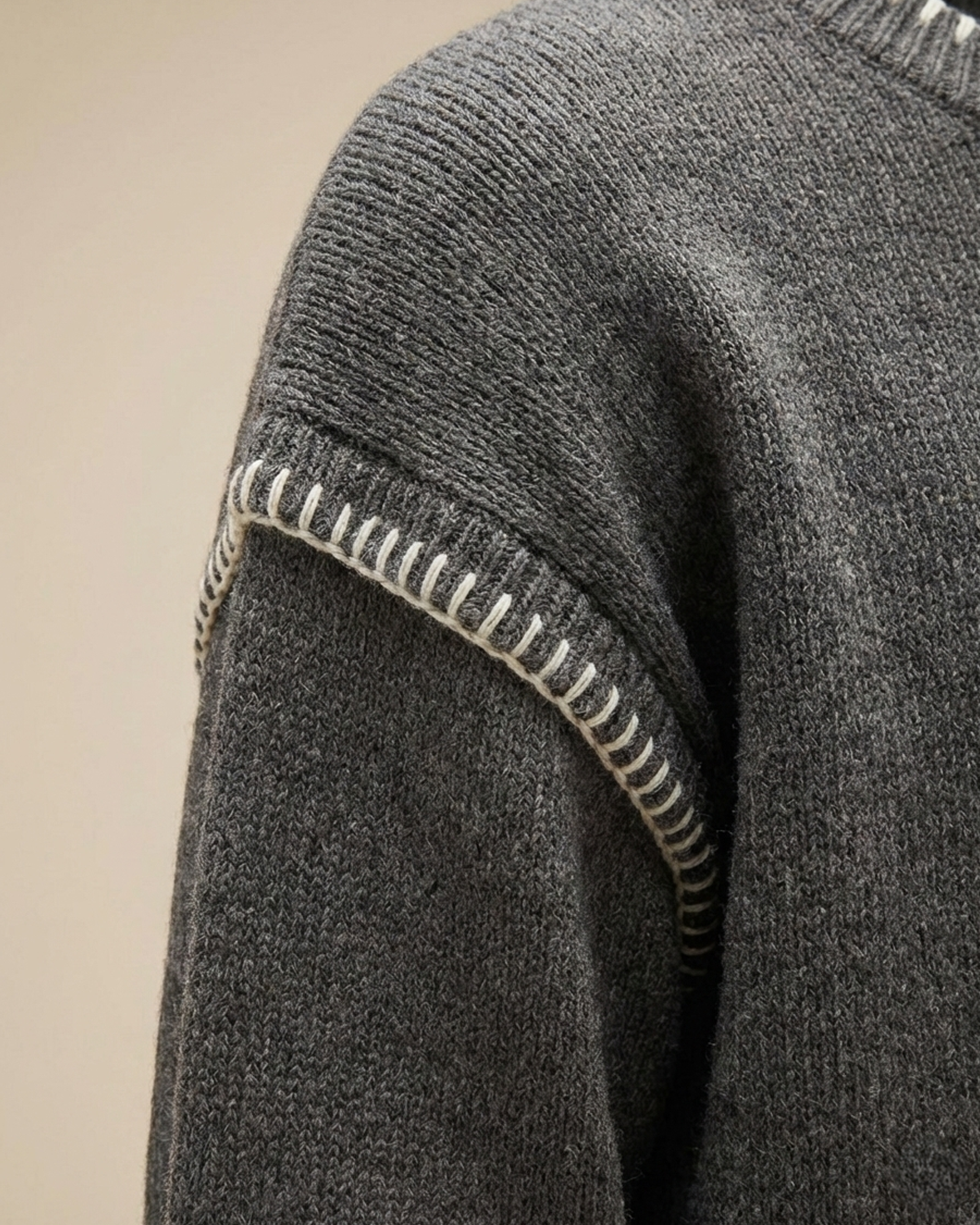 Maison Margiela Contrast Stitch Crewneck Sweater