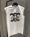 CELINE - Homme Triomphe Logo Sleeveless Cotton T-Shirt – White