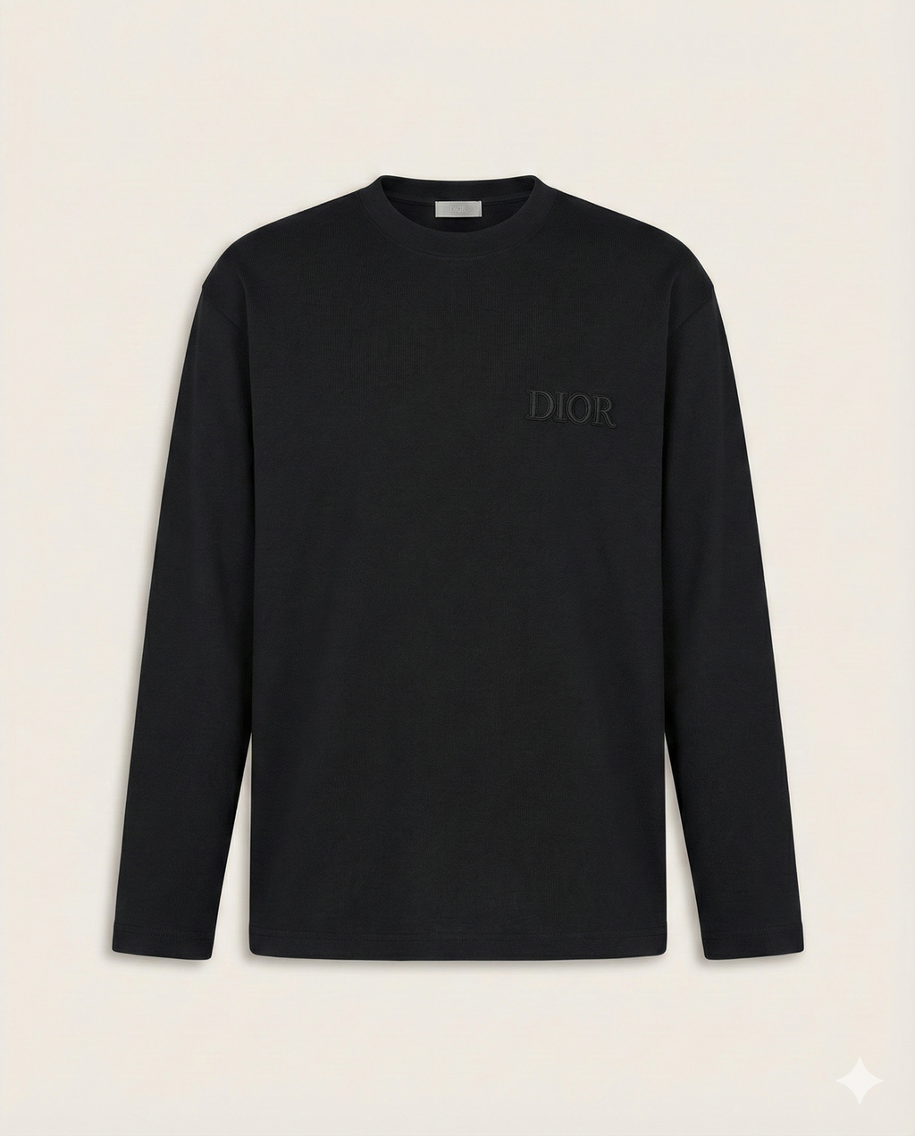 Dior Long Sleeve Crewneck T-Shirt - Black