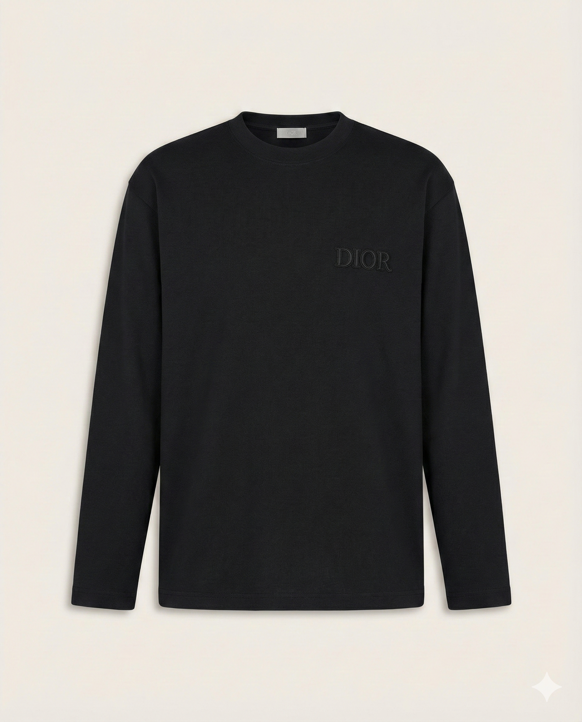 Dior Long Sleeve Crewneck T-Shirt - Black