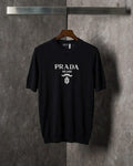 Prada - Milano Logo Knit Crewneck T-Shirt This Prada T-shirt
