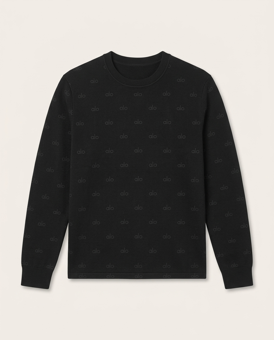 Alo - Yoga All-Over Monogram Long Sleeve Crew
