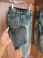 Christian Dior - Vintage Wash Slim Jeans with Multicolour Embroidery