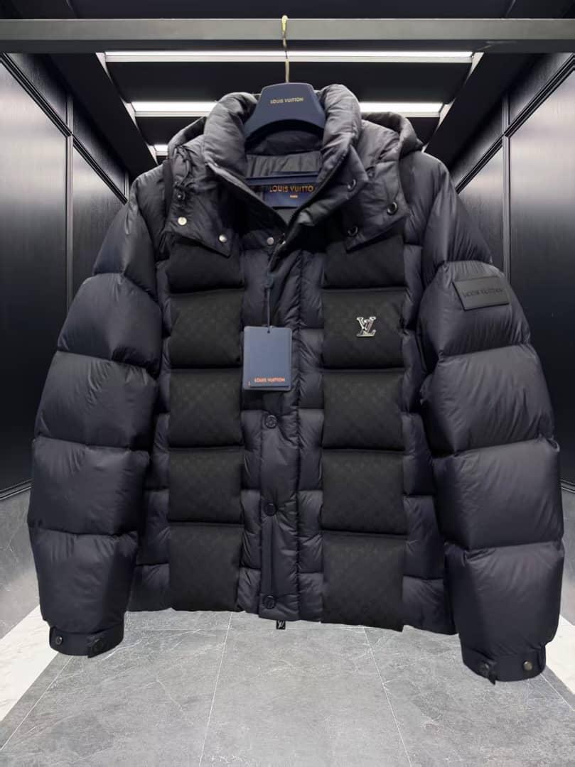 Louis Vuitton Monogram Quilted Down Puffer Jacket - Black