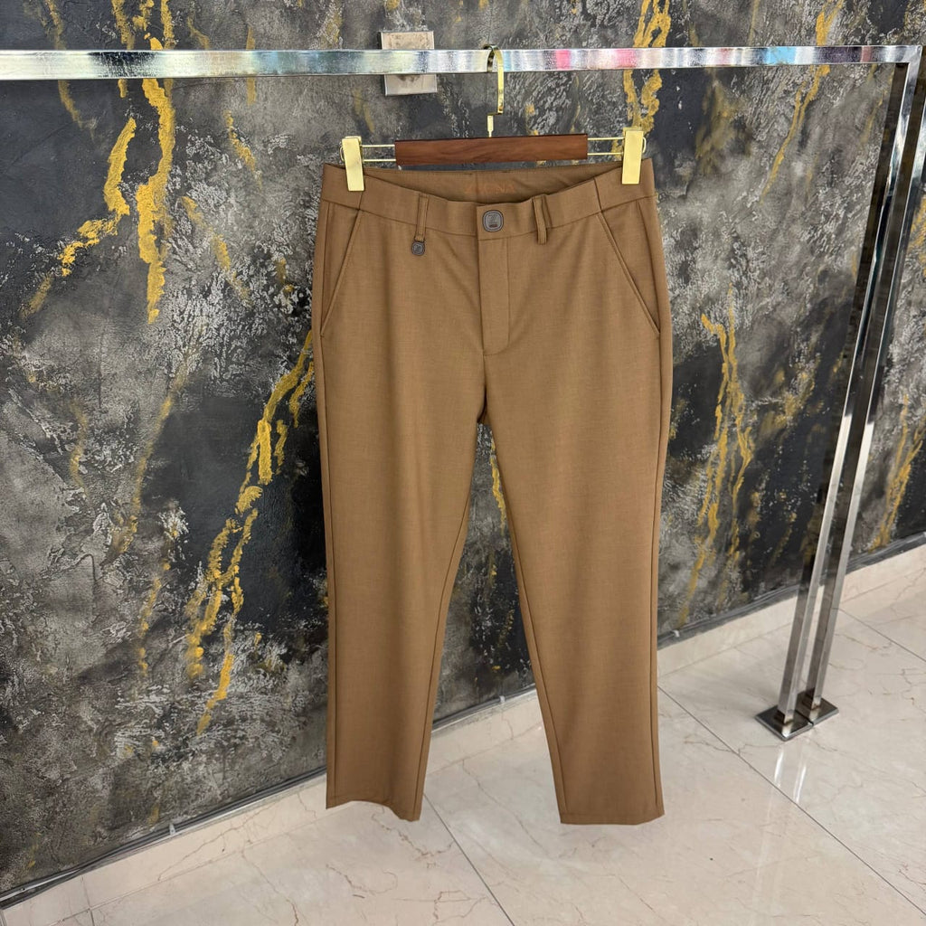 Ermenegildo Zegna - City-Stretch Chino Trousers in Vicuña Brown