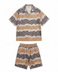 Dior - Oblique Chevron Silk Short-Sleeve Co-ord Set