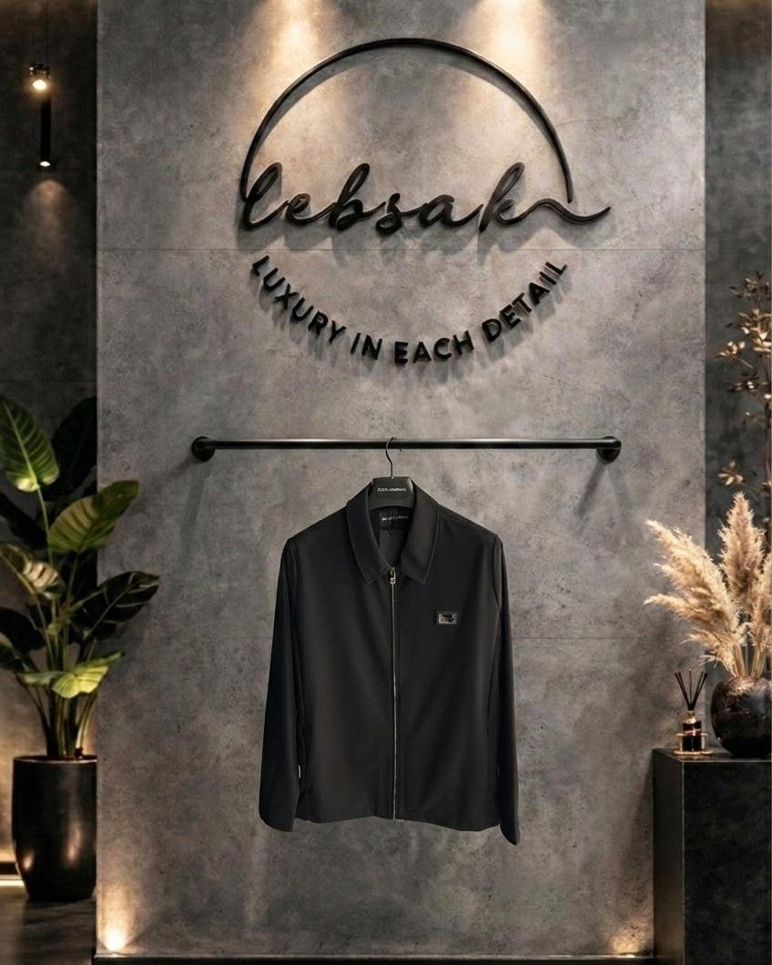 Dolce & Gabbana - Logo Plaque Harrington Jacket — Nero Black / Cream