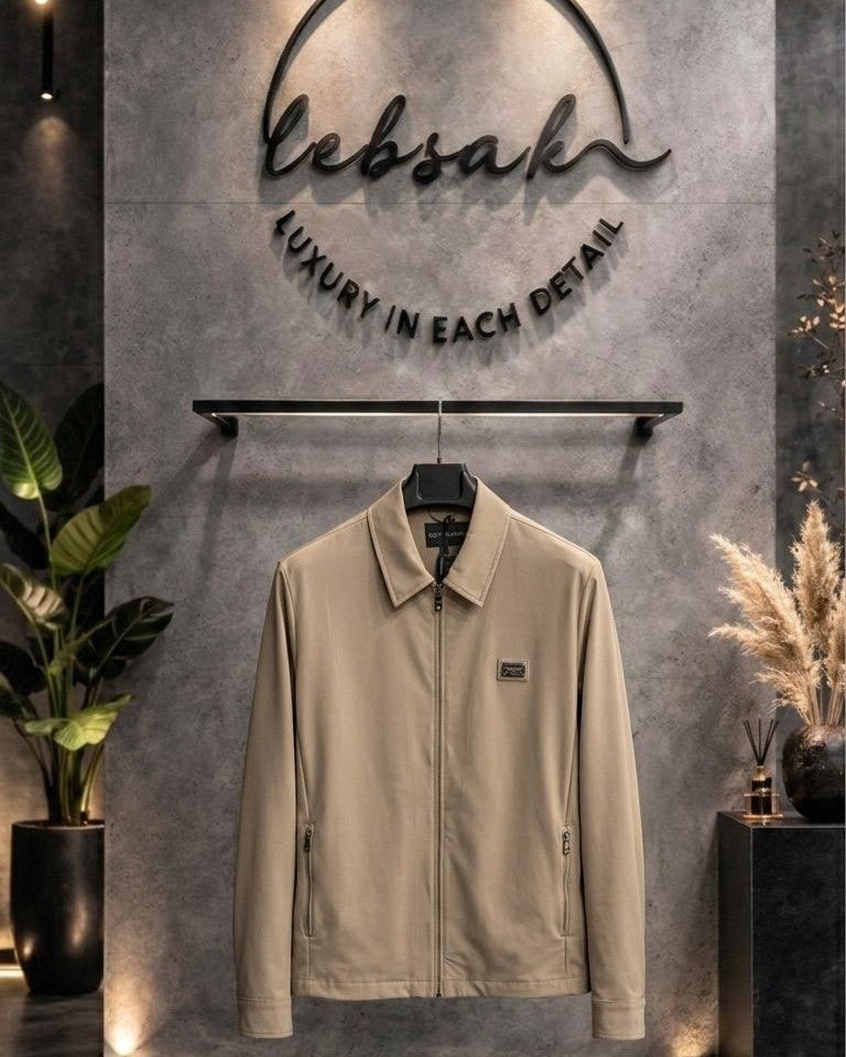 Dolce & Gabbana - Logo Plaque Harrington Jacket — Nero Black / Cream