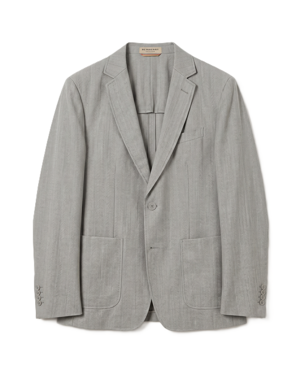 Burberry - Single-Breasted Grey Blazer