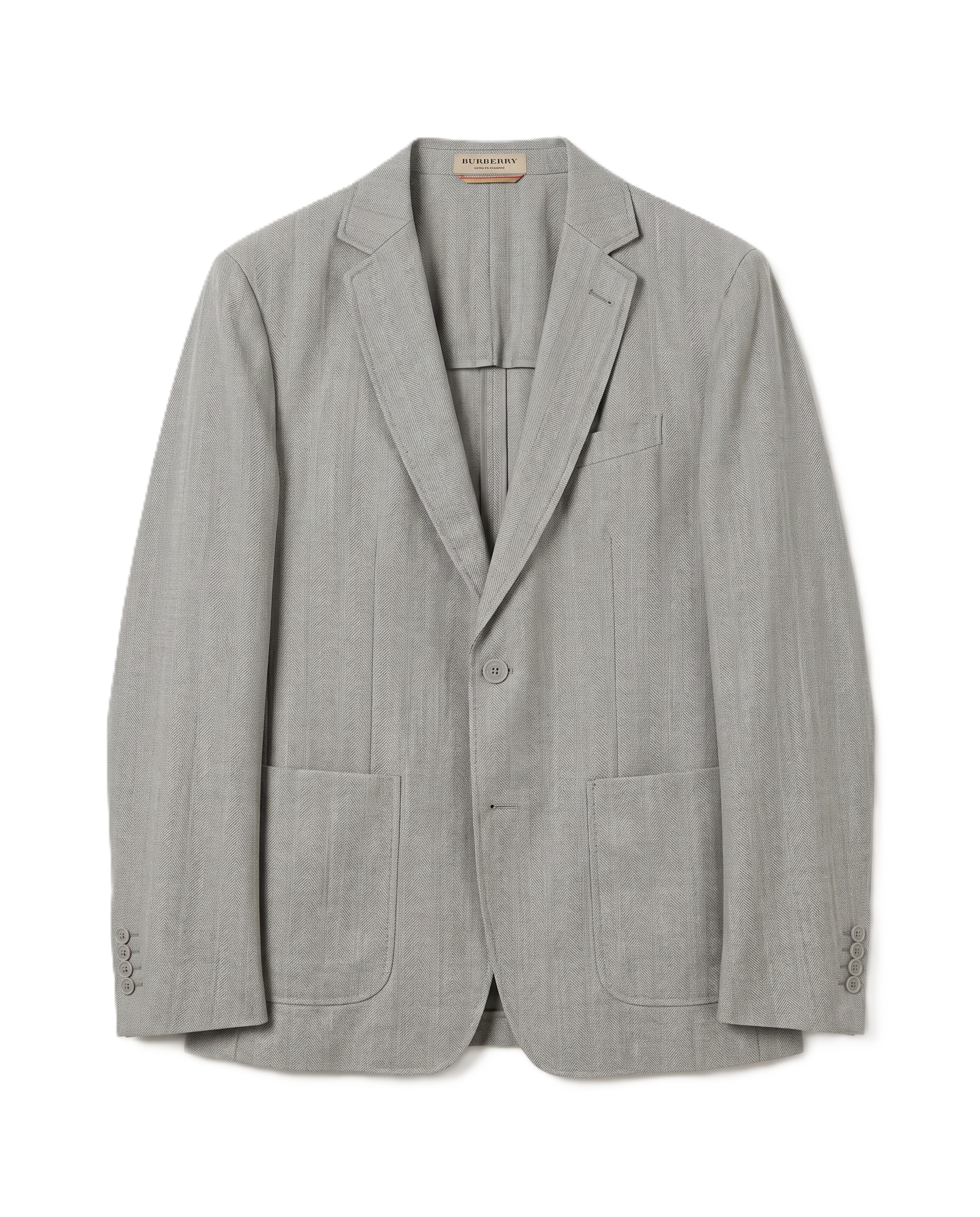 Burberry - Single-Breasted Grey Blazer