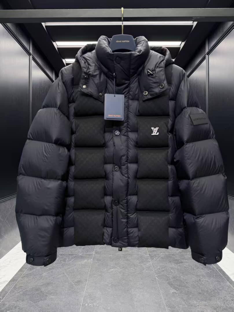 Louis Vuitton Monogram Quilted Down Puffer Jacket - Black