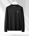Brunello Cucinelli - Crest Embroidery Long Sleeve Tee