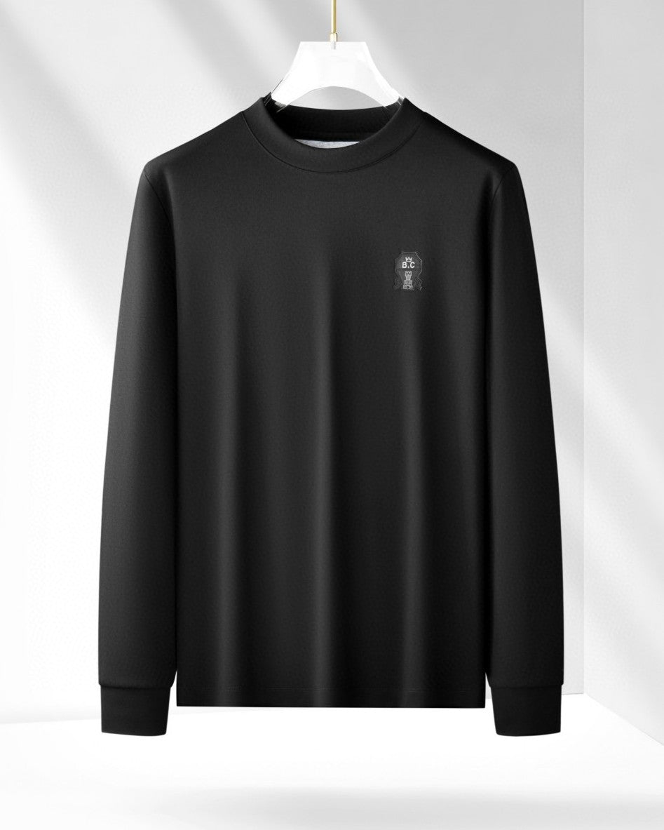 Brunello Cucinelli - Crest Embroidery Long Sleeve Tee