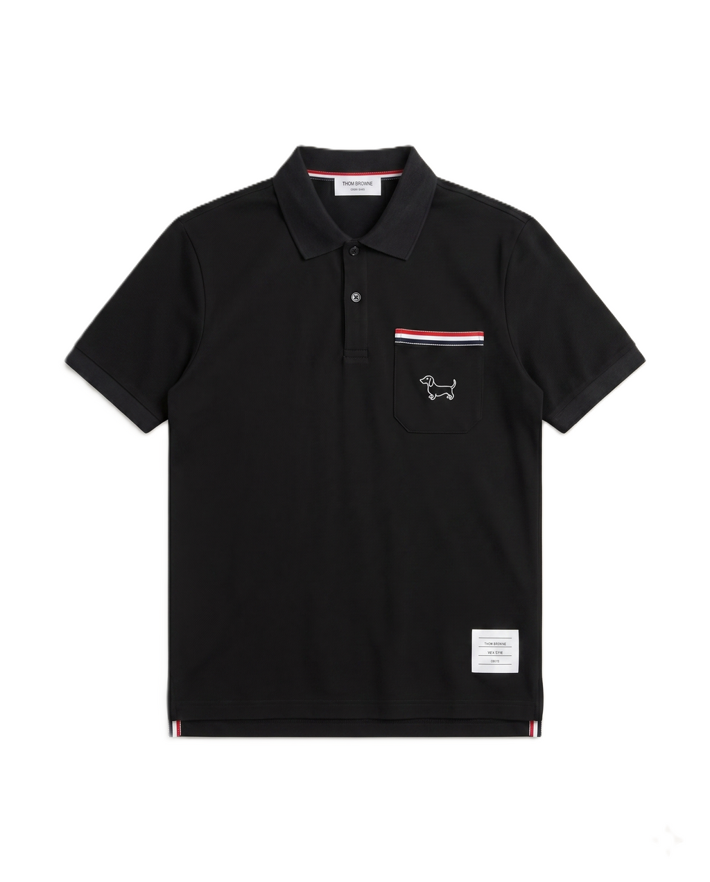 Men's Black Pique Polo