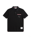 Men's Black Pique Polo