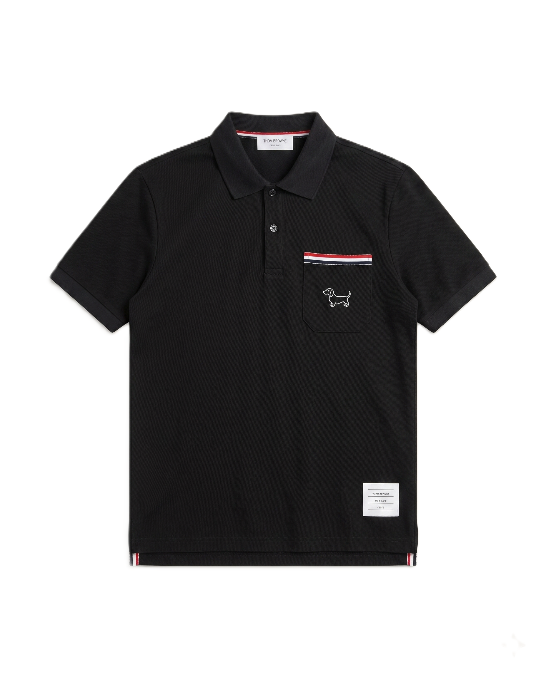 Men's Black Pique Polo