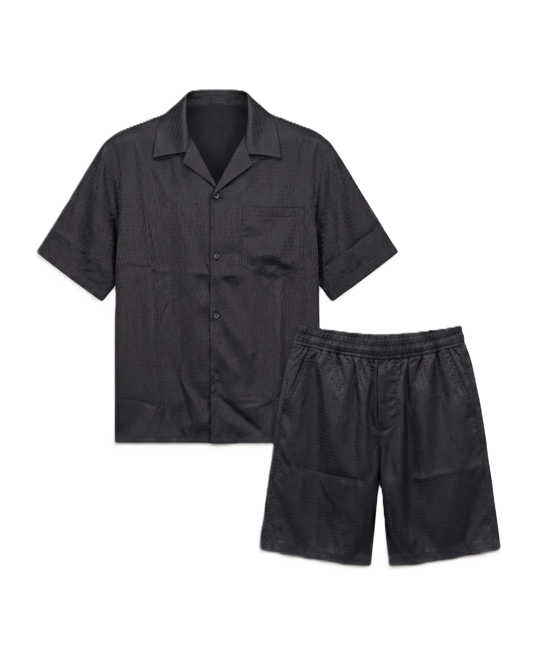 Dior - Jacquard Shirt and Shorts Set - Black