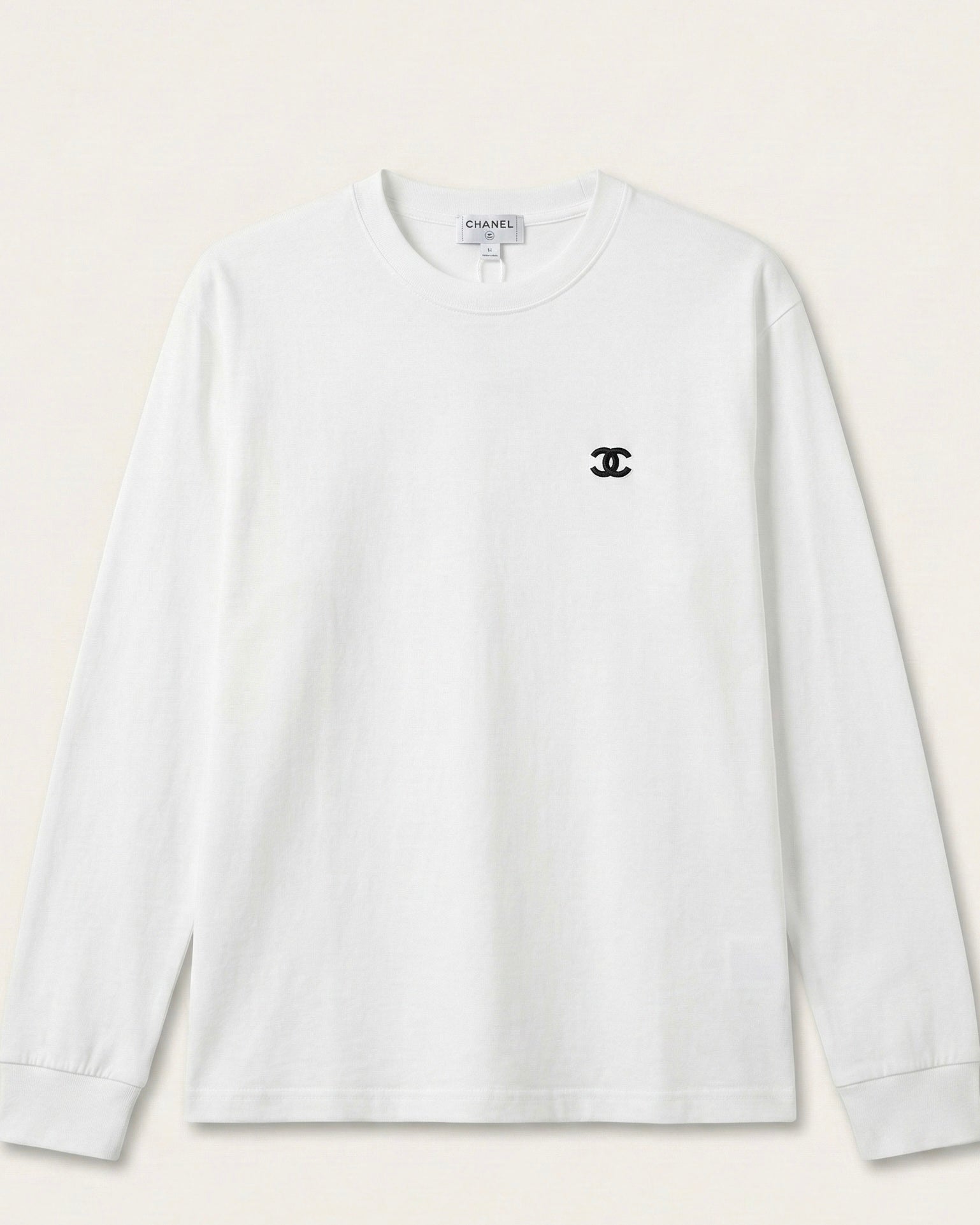 Chanel Long Sleeve Crewneck T-Shirt - White